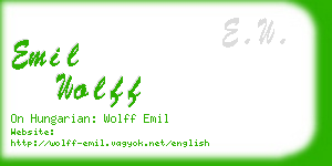 emil wolff business card